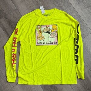 NWT Ed & Eddie Yellow Long Sleeve Graphic Tee, men’s Large